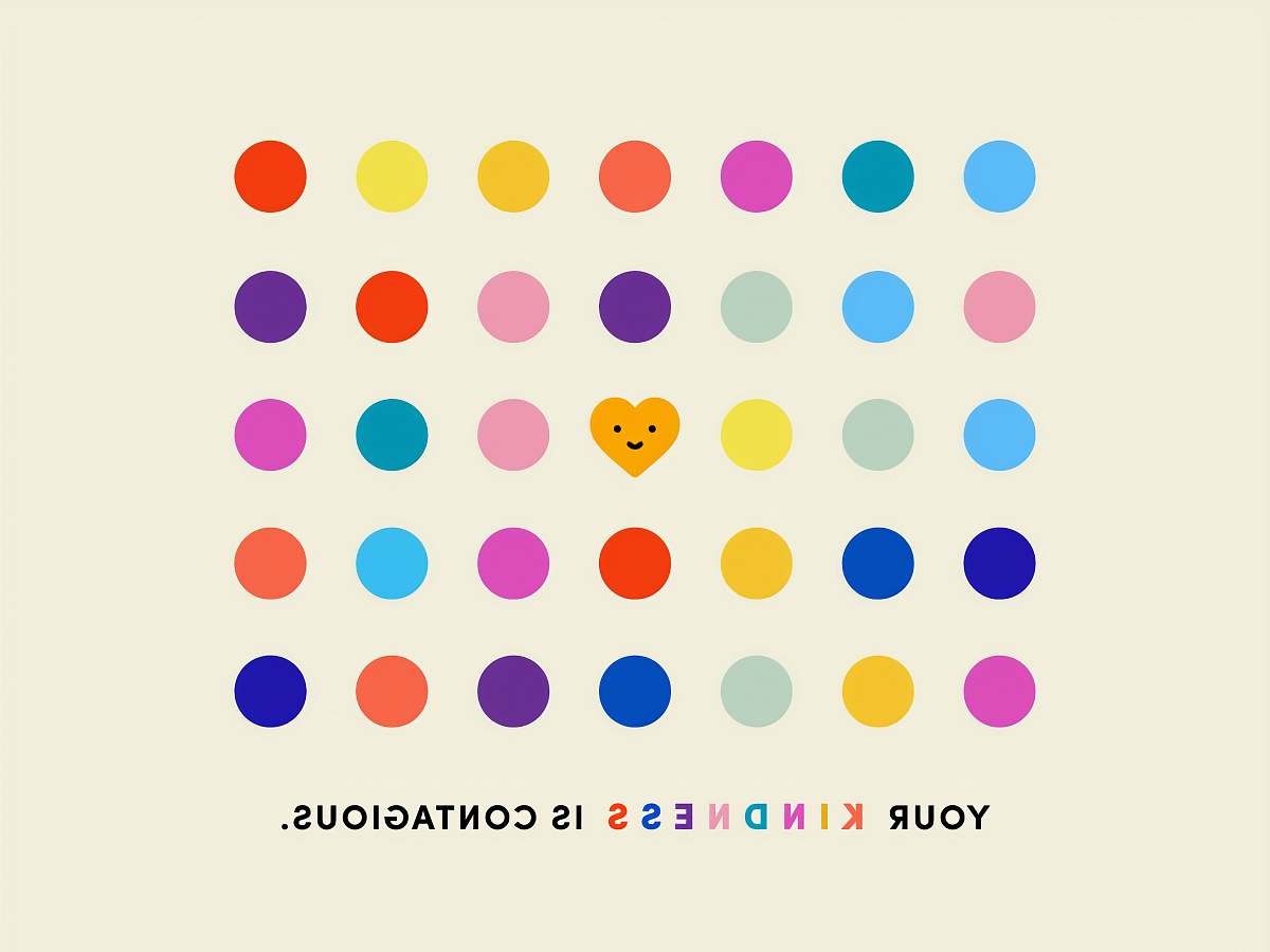 polka dot Kindness is contagious pandemic